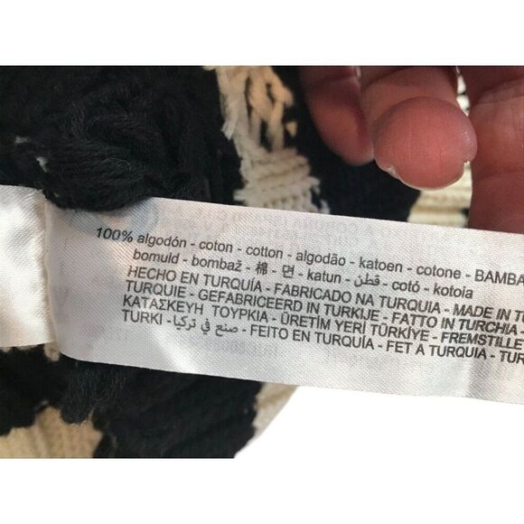 Zara Women Crop Sweater L Black White Striped Turtleneck Pullover 6771/158 NWT - Picture 10 of 10